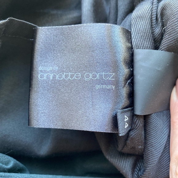 ANNETTE GORTZ Black Leather Dress Euro Size 44 US Large - Picture 7 of 15